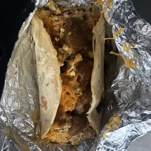 Hippo (loaded breakfast taco)