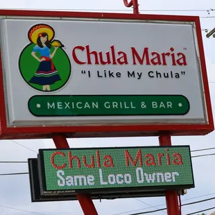 Same Great Taste, Now as Chula Maria Mexican Grill &amp; Bar
