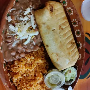 a plate of mexican food