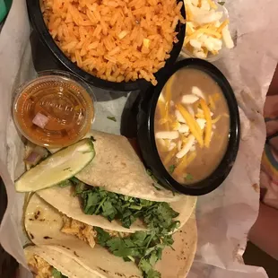 Chicken street tacos - friend said it was bland