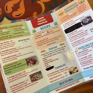 The menu | Taco Loco | Plant City FL | 2-27-2021