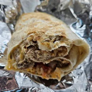 Chicken burrito without beans