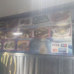 the menu of a mexican restaurant