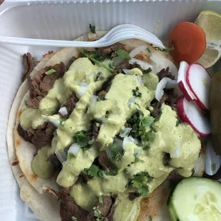 Mulita with asada $4.00