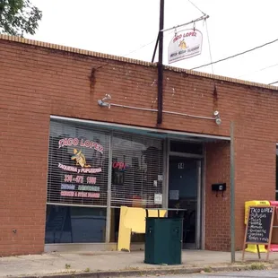 Façade of the restaurant, located across the street from the police department.