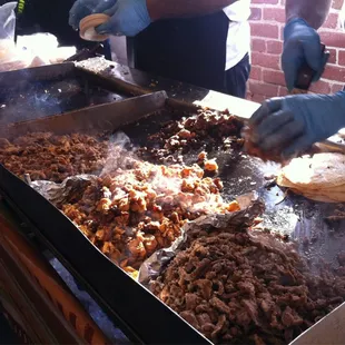 Steak, pork, and chicken...aw yeah!!!