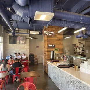 the interior of the restaurant