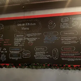The menu