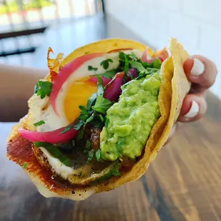 Grilled Cheese Fried Egg Taco