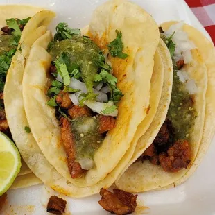 Al Pastor tacos. $2.50 and so good
