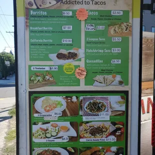 Menu board