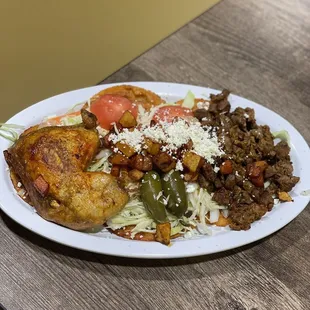 Enchiladas Michuacanas - 1/2 chicken and 1/2 steak