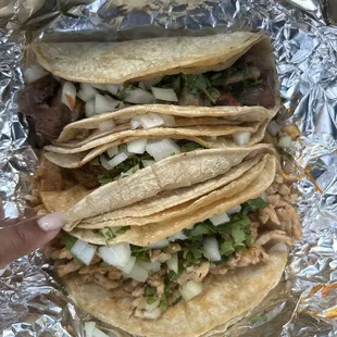 Taco Pollo Grilled Taco Carnitas Taco Barbacoa