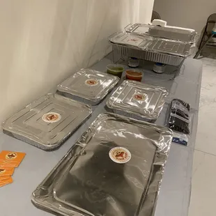 Food dropped off and kept steaming hot for the guests! Build your own bowl and tacos