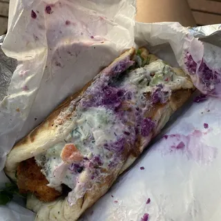 Salmon Pakora Naan Taco