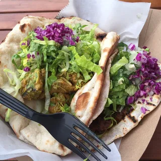 Chicken Curry Naan Taco