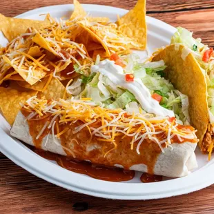 a plate of mexican food