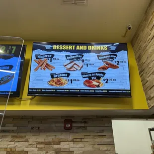 The menus change pretty fast, so here&apos;s the desserts and drinks menu!