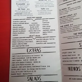 8/26/22. Menu