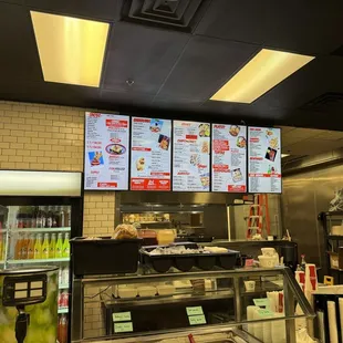 Menu &amp; Salsa Bar area. The habanero and Diablo salsa was amazing my husband said!
