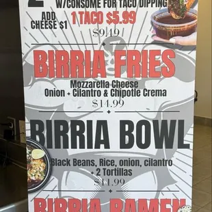 Special Menu