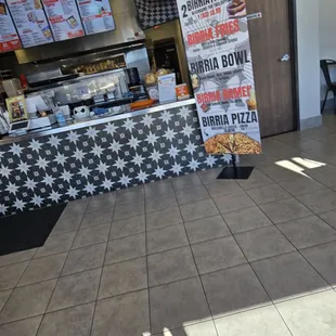 Counter and menu!
