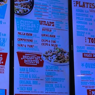 Menu as of 8/27/22