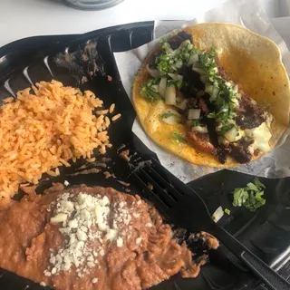 2 Sopes Rice & Beans Plate