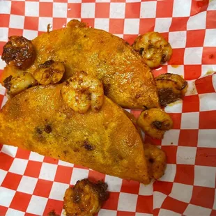 Shrimp wet tacos
