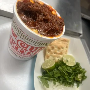 Birria cup of soup