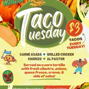 a taco tuesday flyer