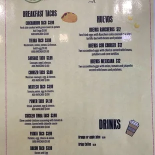 Breakfasts Tacos