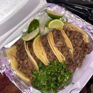 Five Carne Asada Tacos