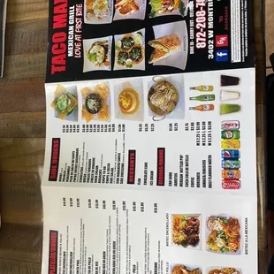 the menu