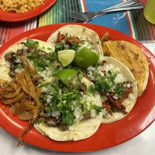 2 Al Pastor Tacos &amp; 2 Asada Tacos
