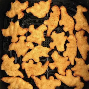 fried chicken in a deep fryer