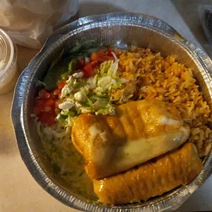 Crab &amp; shrimp chimichanga