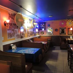 the interior of a mexican restaurant