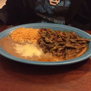 Carne asada. Not bad, good flavor.