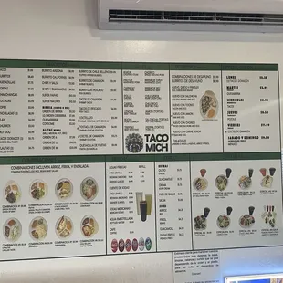 menu, sushi and sashimi