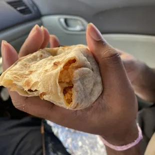 rice, beans &amp; cheese burrito