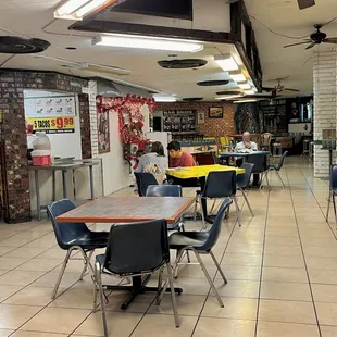 the inside of a restaurant