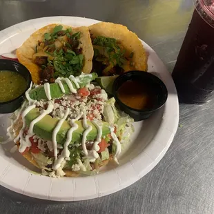 Limited Combo, On Uber and Door dash,
one Sope, Two tacos meat of your choice and free Mexican flavor water.