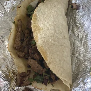 Carne asada taco