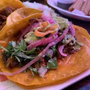 Cochinita Pibil Tacos.. $8.99 /3 Tacos. Really big.