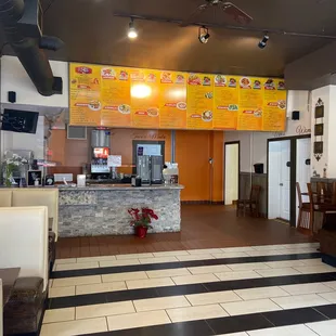 the interior of the restaurant