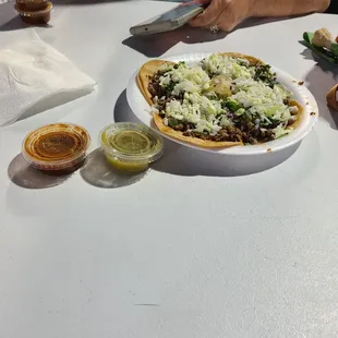 Anadarko tacos with sauces