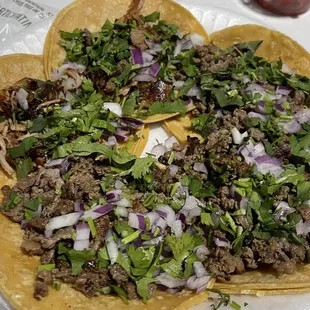 Delicious Asada and Carnitas tacos!!! Happy Cinco de Mayo!