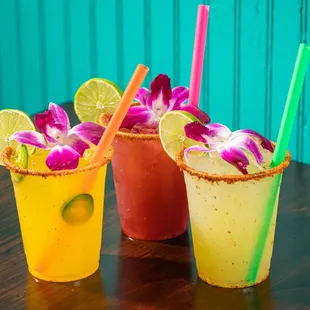 Many margaritas to choose from. All so pretty, and all so delicious!