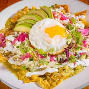 weekend brunch special: chilaquiles verdes. these are amazing